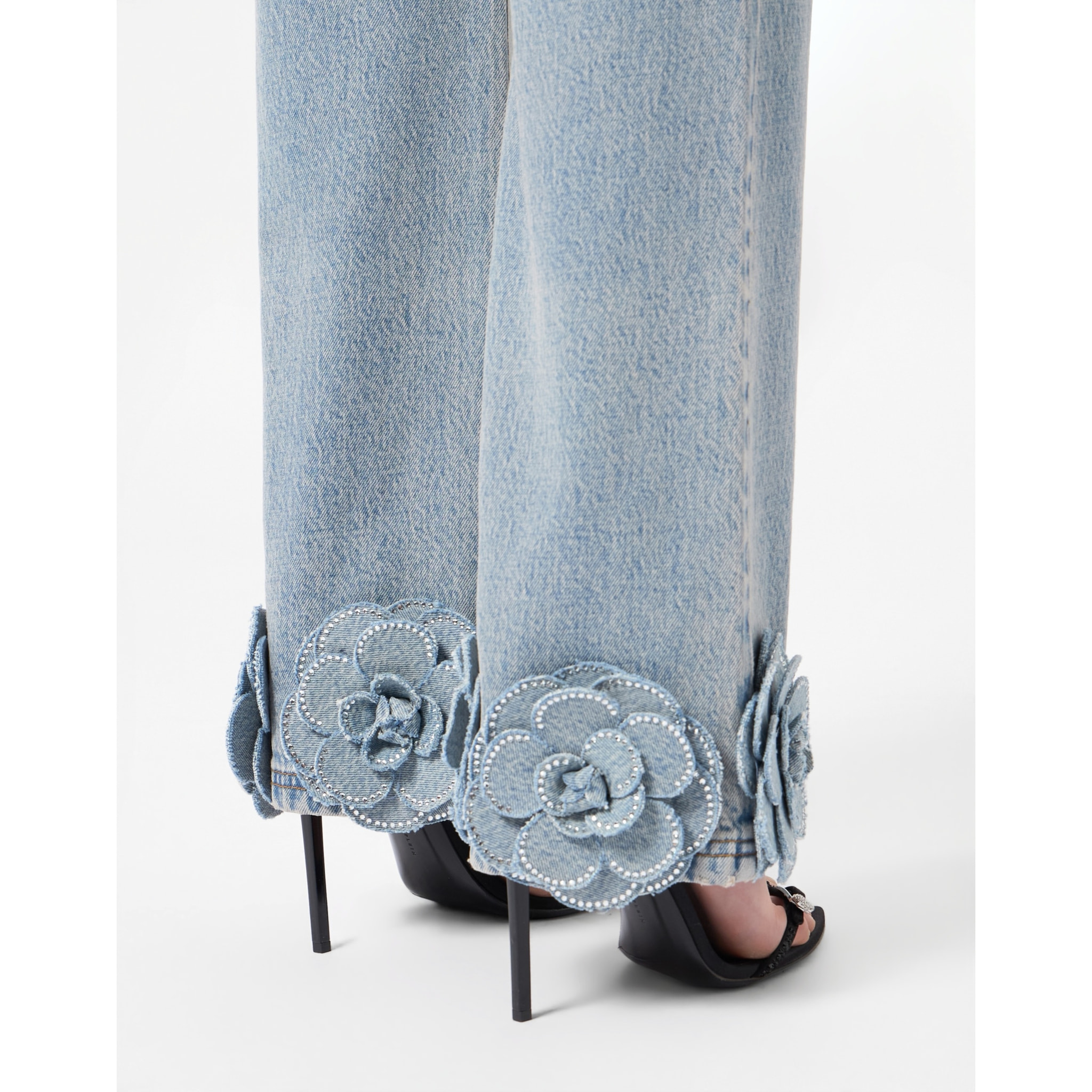 PHILIPP PLEIN Vaqueros de corte recto ROSES