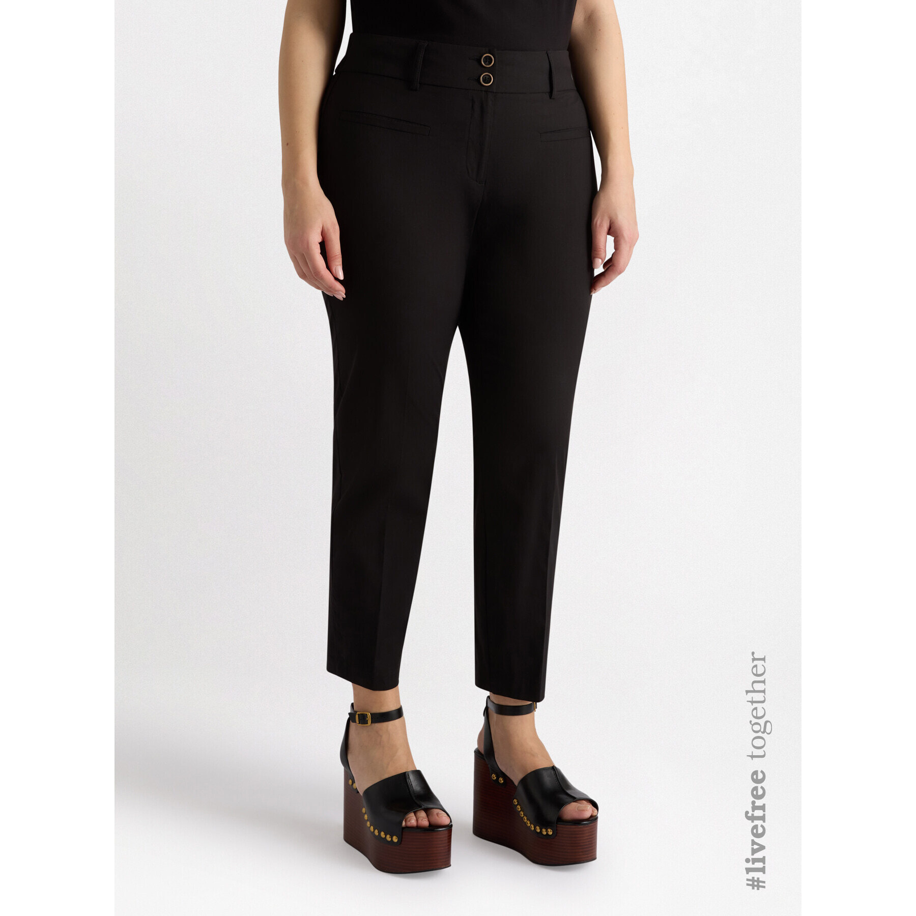 Fiorella Rubino - Pantaloni New York in cotone - Nero