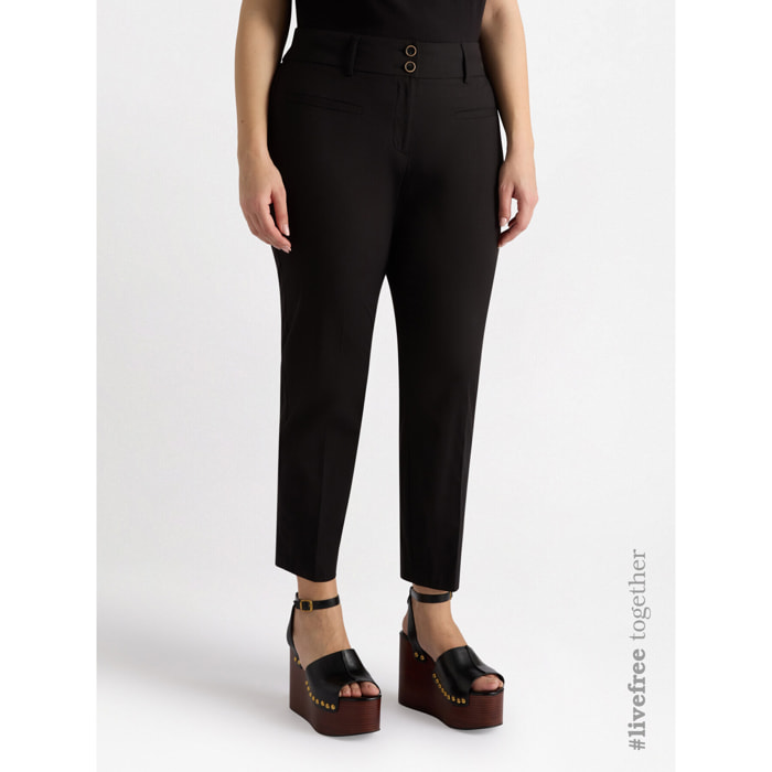 Fiorella Rubino - Pantaloni New York in cotone - Nero