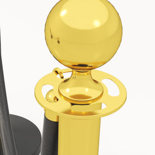 Postes Separadores de Acero Inoxidable de 2 Piezas, 96 cm de Altura, Base Hueca de Inyección de Agua, 2 Cuerdas de Terciopelo Negro de 1,5 m, para Teatro, Fiesta, Boda, Negro