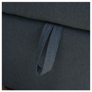 Canapé d'angle convertible WADE 3 places bleu