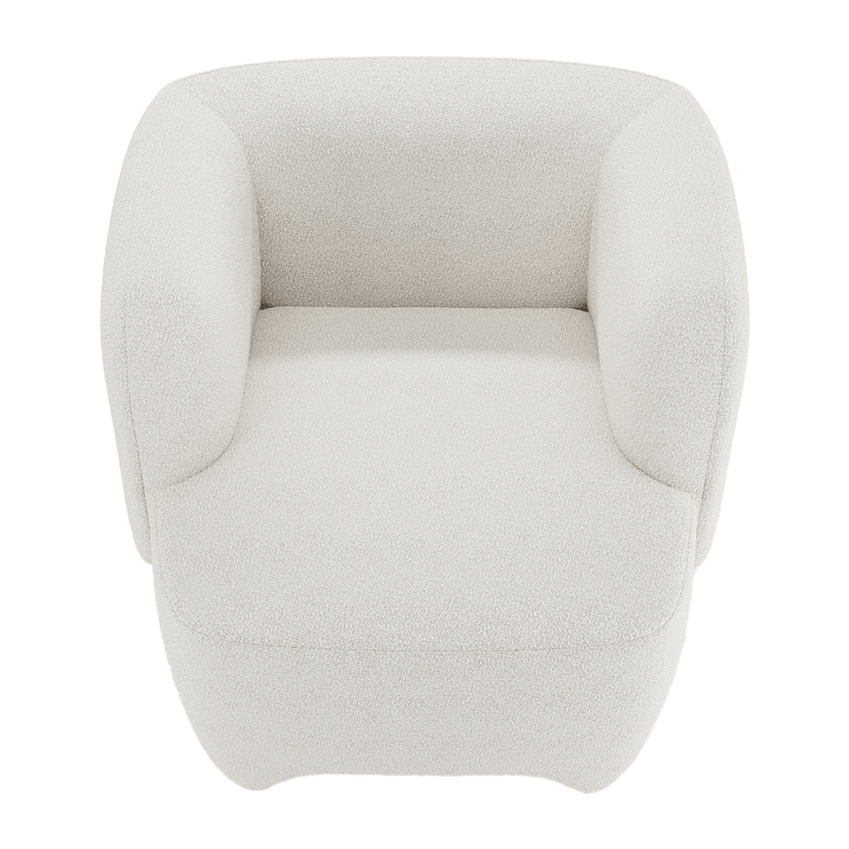 NOA - Fauteuil en laine bouclée écrue