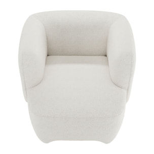 NOA - Fauteuil en laine bouclée écrue