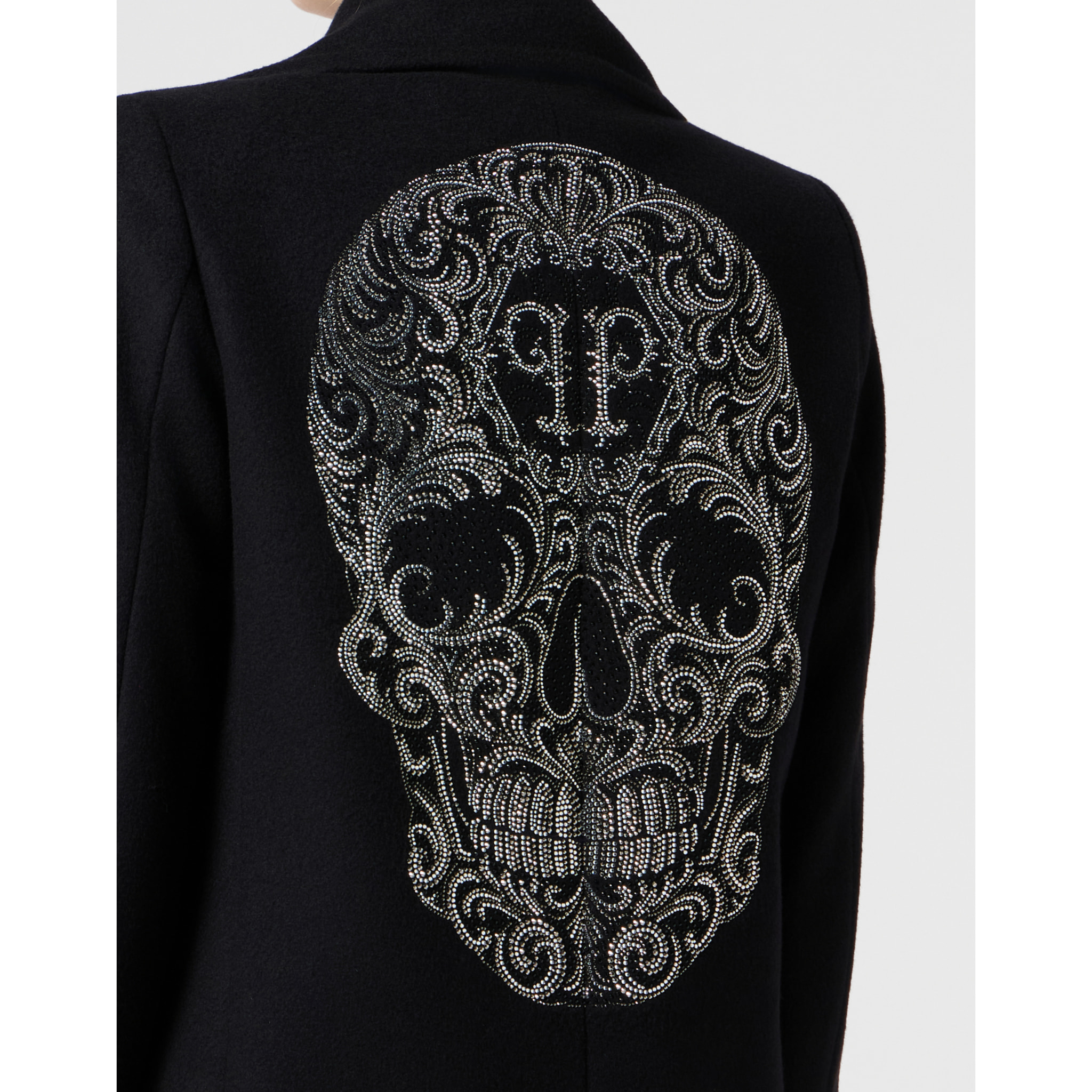 PHILIPP PLEIN Duke Long Coat Baroque Skull