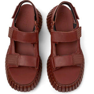 Sandalias - CAMPER BCN - Rojo - Cuero liso