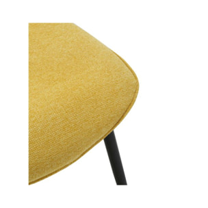 Chaise en tissu avec pieds fins en métal - PERRINE