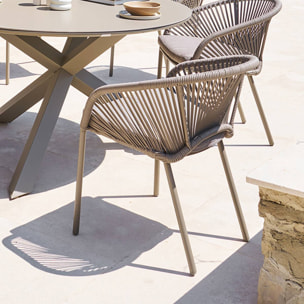 Fauteuil de jardin Oryon empilable café