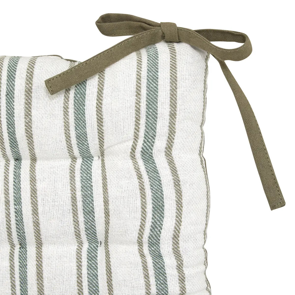 Galette de chaise Groove 38x38cm rayée vert