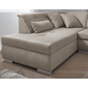 Vermont - canapé panoramique d'angle gauche - 7 places - XXL - Beige