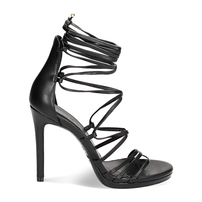 Sandalias con tacón negras