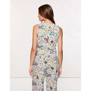 Top Chaleco Blanco - Meredit