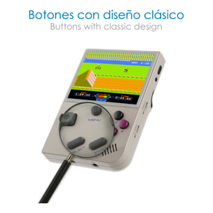 Console emulatore multipiattaforma RG35XX. Schermo IPS da 3,5"; Quad Core 384 MHz, 16 GB. Sistema operativo Linux. +5.000 giochi.