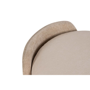 Puff Velvet Chenille Beige 70x54x48 Cm