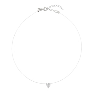 Collana Fantasmino con Punto Luce Cuore in Cubic Zirconia