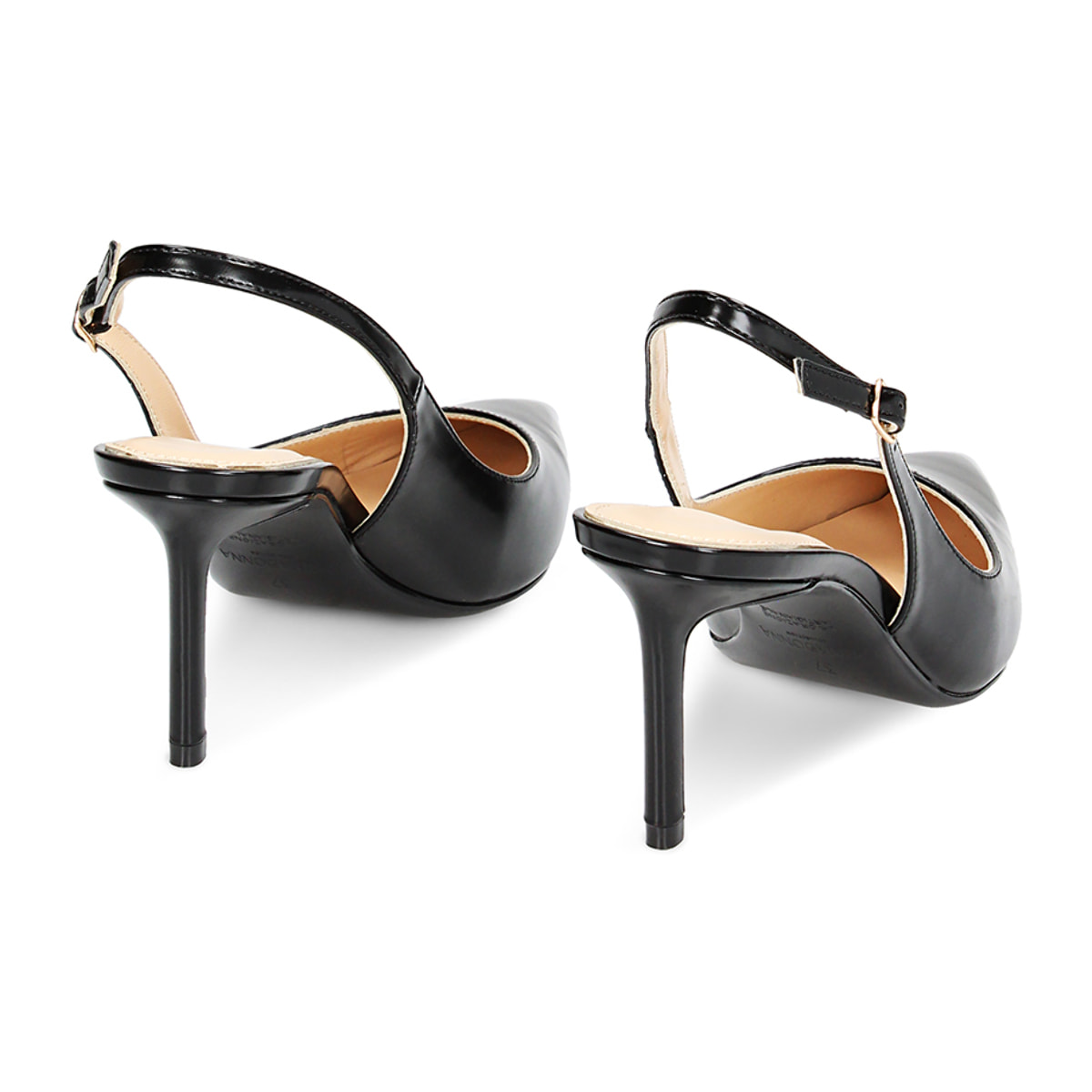 Zapatos de salón Bailarinas negros de piel