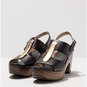 Sandalias con tacón S3270A RESTORED SKIN EBONY/ ST.LAURENT SANDAL color Ebony