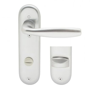 Ensemble de porte sur plaque New york - entr.165mm - WC - aspect inox F9 - 1810/318KN - 3398456