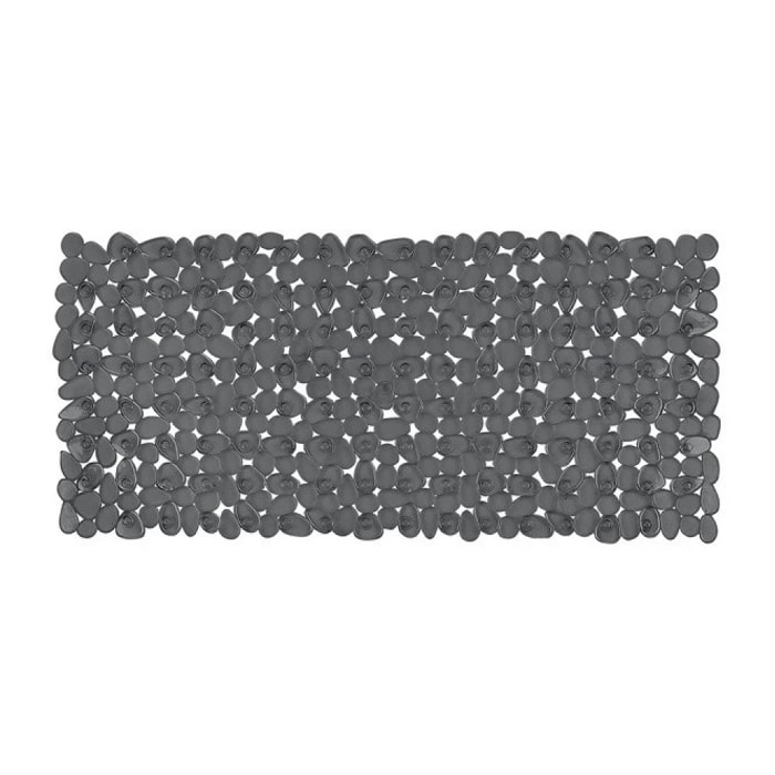 Tapis Fond de baignoire rond PVC RIVERSTONE 75x36cm Gris Fonce Spirella