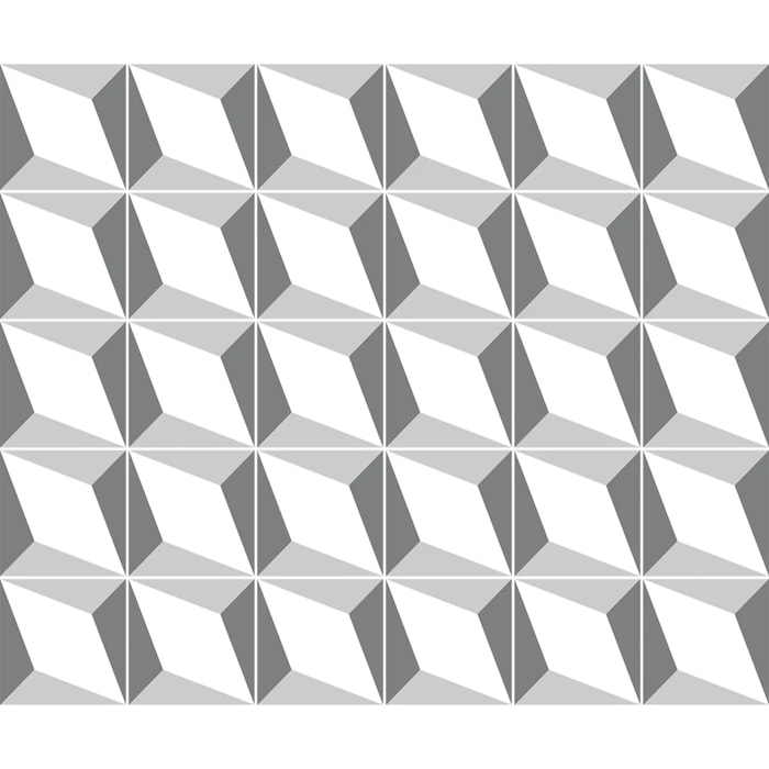 Sticker carrelage - Ambiance Sticker - 30 CARREAUX DE CIMENT GÉOMETRIQUES DESIGN - 10x10cm