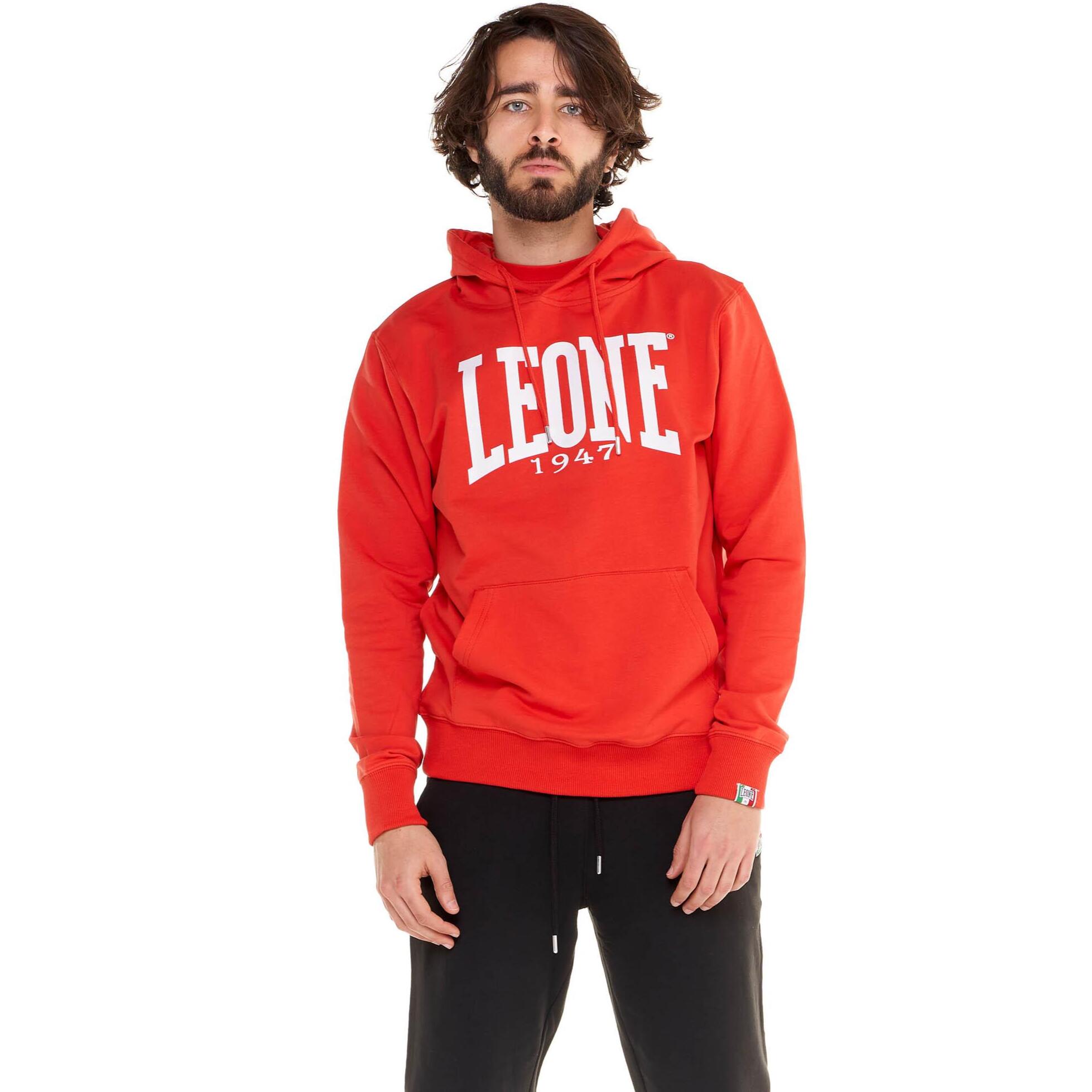 Felpa da uomo con cappuccio Leone 1947 Apparel Light Big Logo Felpa non garzata-leggera