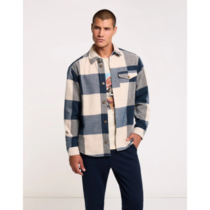 Sobrecamisa a Cuadros Azul Marino - Manem