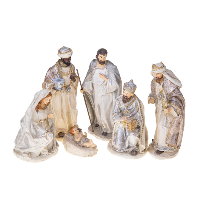 NativitÃ 6 Pezzi. Altezza 30,5 Cm - Pezzi 1 - 10X30,5X10cm - Colore: Dorato - Bianchi Dino - Articoli Natalizi