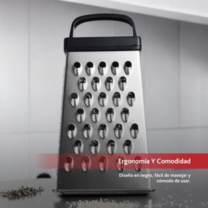 Rallador de Acero inoxidable de 4 caras 8,9x6,4x16,5cm