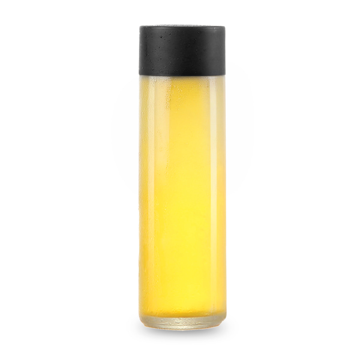 Botella de vidrio para todo tipo de bebidas de 500 ml con tapa de plástico.