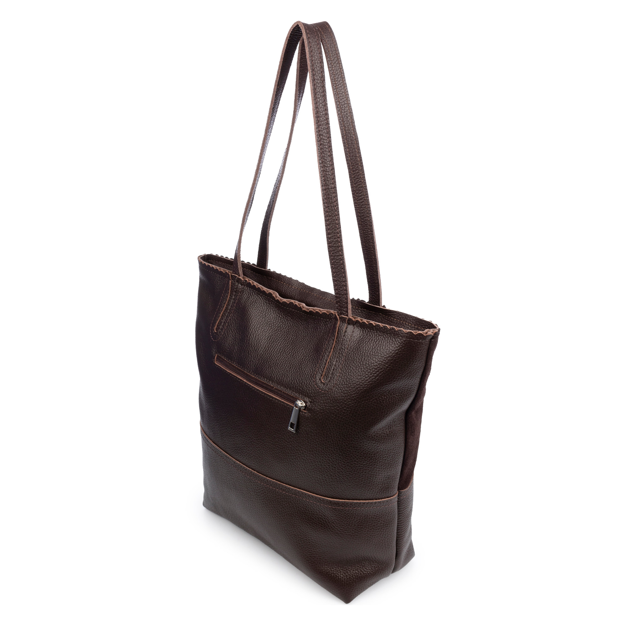 Bellino Borsa Tote Donna. Pelle autentica in Camoscio e Dollaro.