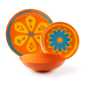 Service de table 18 pièces Excelsa – Spring, Porcelaine Multicolore