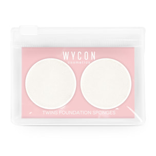 TWINS FOUNDATION SPONGES Duo di spugnette tonde.