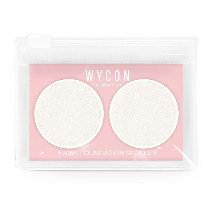 TWINS FOUNDATION SPONGES Duo di spugnette tonde.