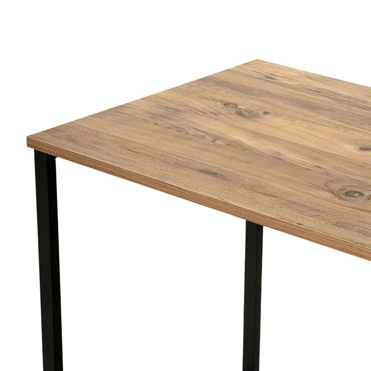 Bureau 2 places 240 cm avec rangements effet bois PONS
