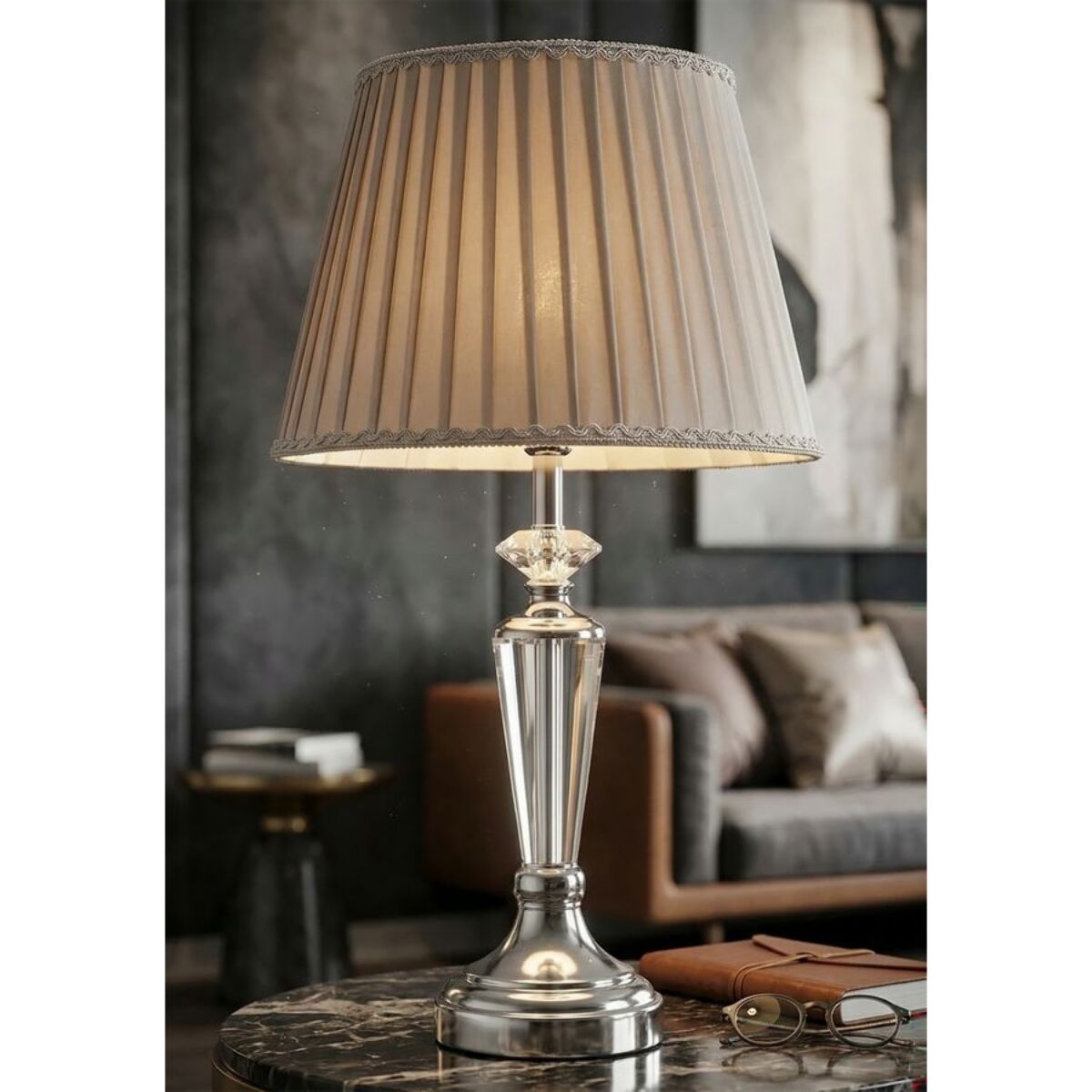 LAMPADA DA TAVOLO SILVERY CM Ø 30X56