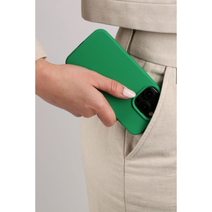 Coque CASYX iPhone 15 Plus Magsafe silli. Vert flash