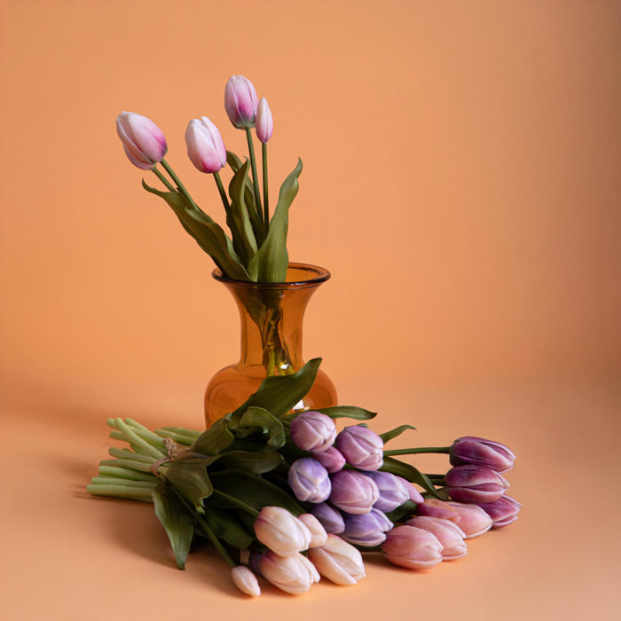 Mazzo di tulipani 1 pz - Colore Assortite - 20xH39x20cm - Bianchi Dino