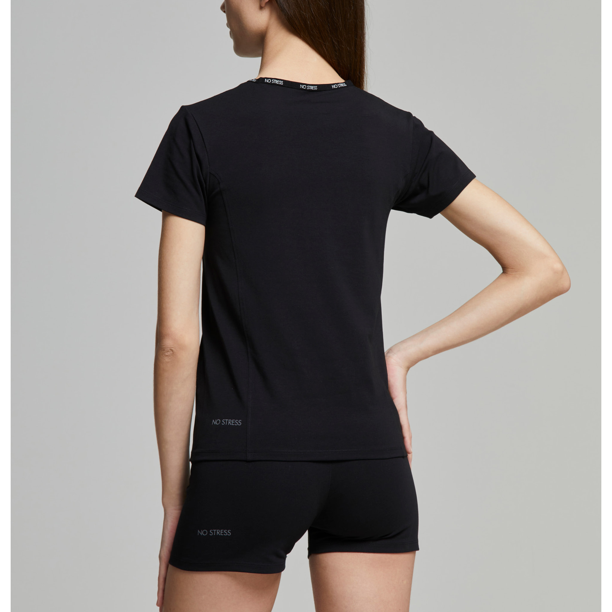 T-shirt donna no stress slim fit cotone