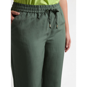 Fiorella Rubino - Pantaloni wide leg - Verde militare