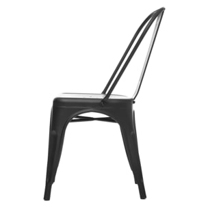 Chaise "Niko" métal noir