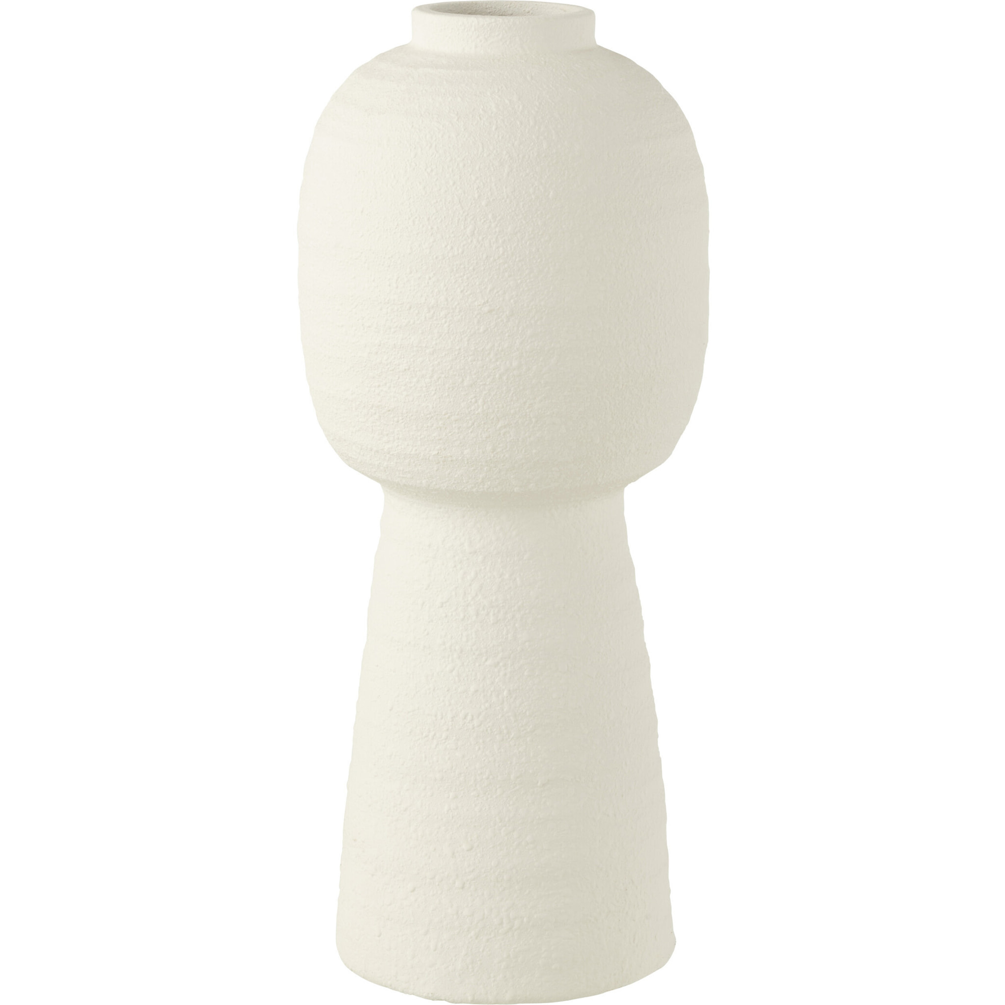 J-Line vase  Lanterne - céramique - blanc - large - 50 cm de hauteur
