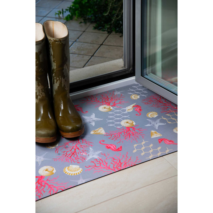 Tapis de bain Soft Excelsa- Coral, Caoutchouc Multicolore