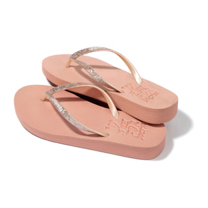 Sandalias Flip Flop Glitter en Rosa D.Franklin