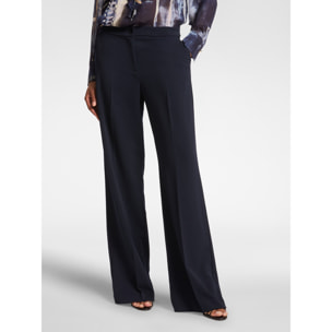 Elena Mirò - Pantaloni maschili in tessuto fluido - Blu