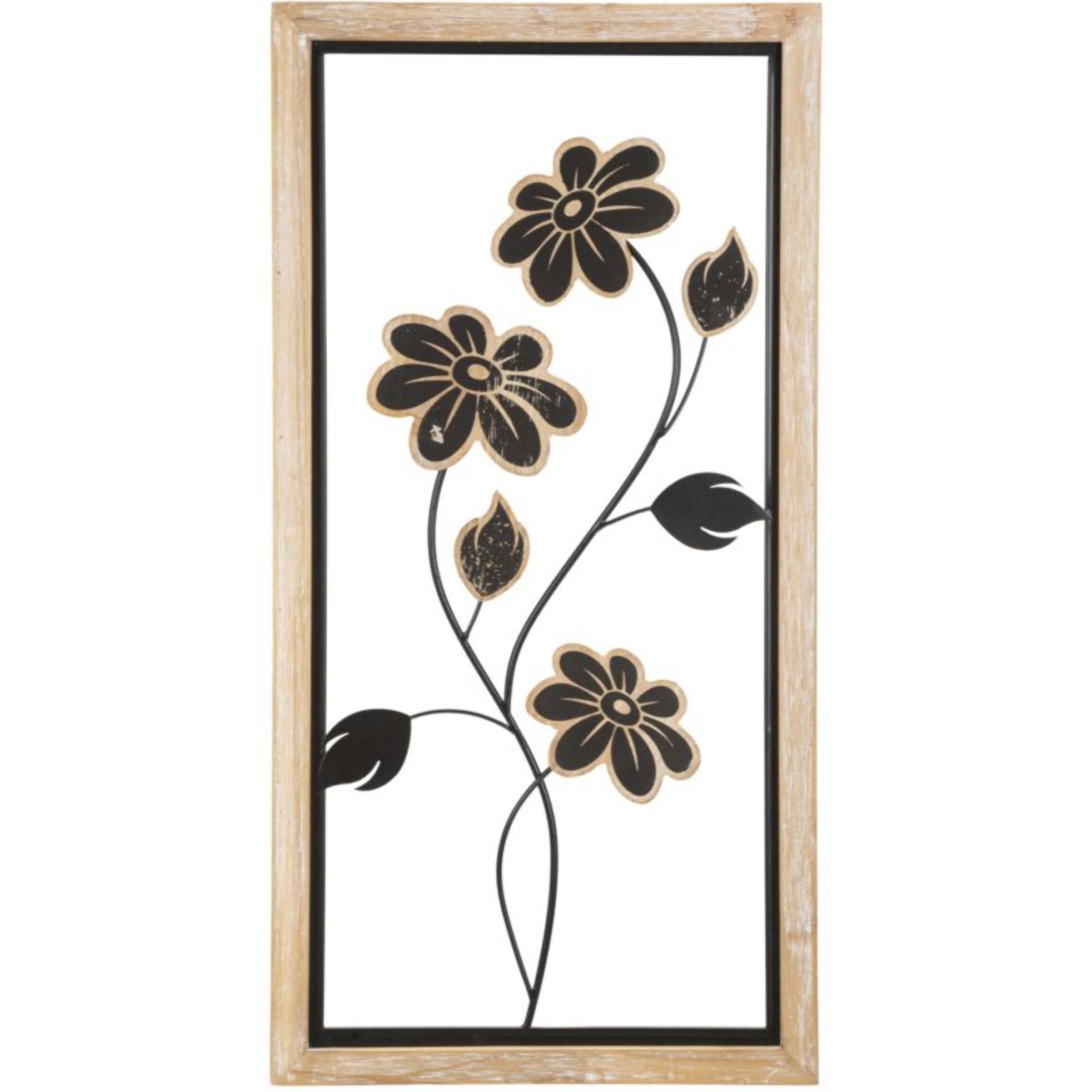 PANNELLO IN FERRO E LEGNO GIRISH -A- CM 30X2,5X60