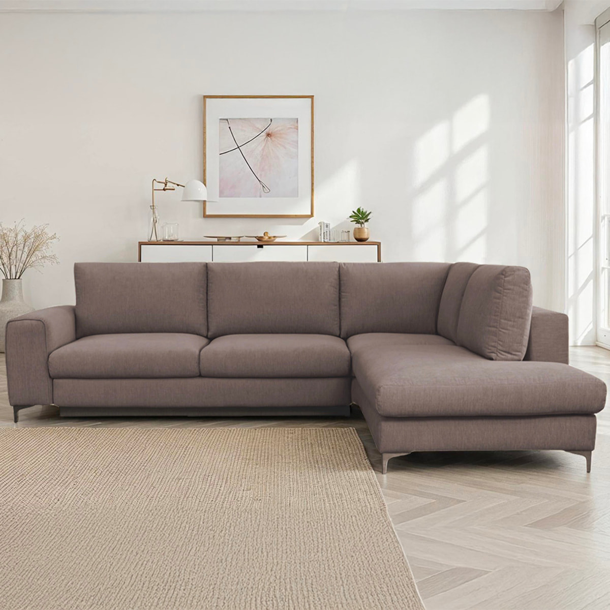 Canapé Tissu Angle Droit Fiesole - 3 Places