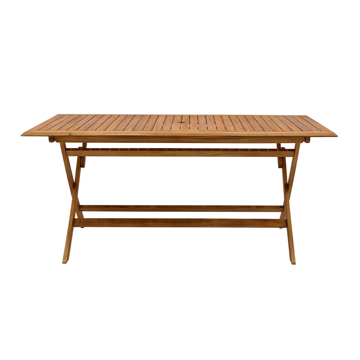 Table de jardin pliante rectangulaire en bois massif L170 cm SANTIAGO