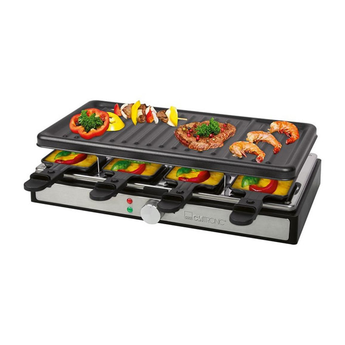 Raclette gril 8 personnes Clatronic RG 3757 Noir