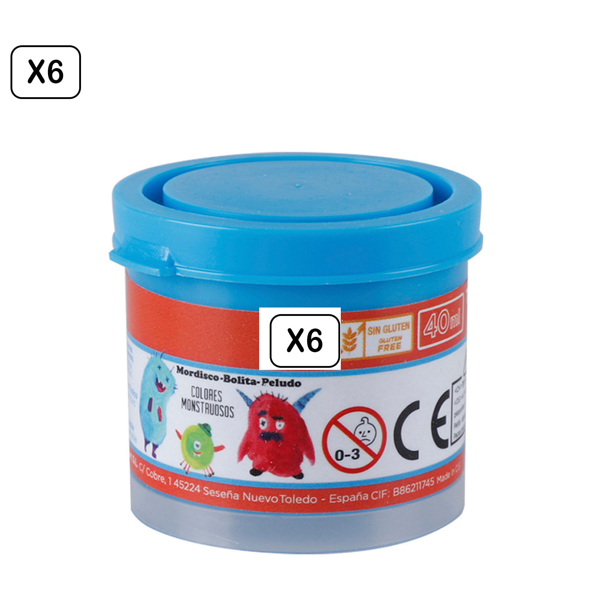 PACK 6 UDS TEMPERA 40 ml BLU CIELO