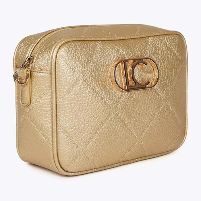 Borsa a tracolla Monogramma rombi Logo Ovale Effetto Pelle