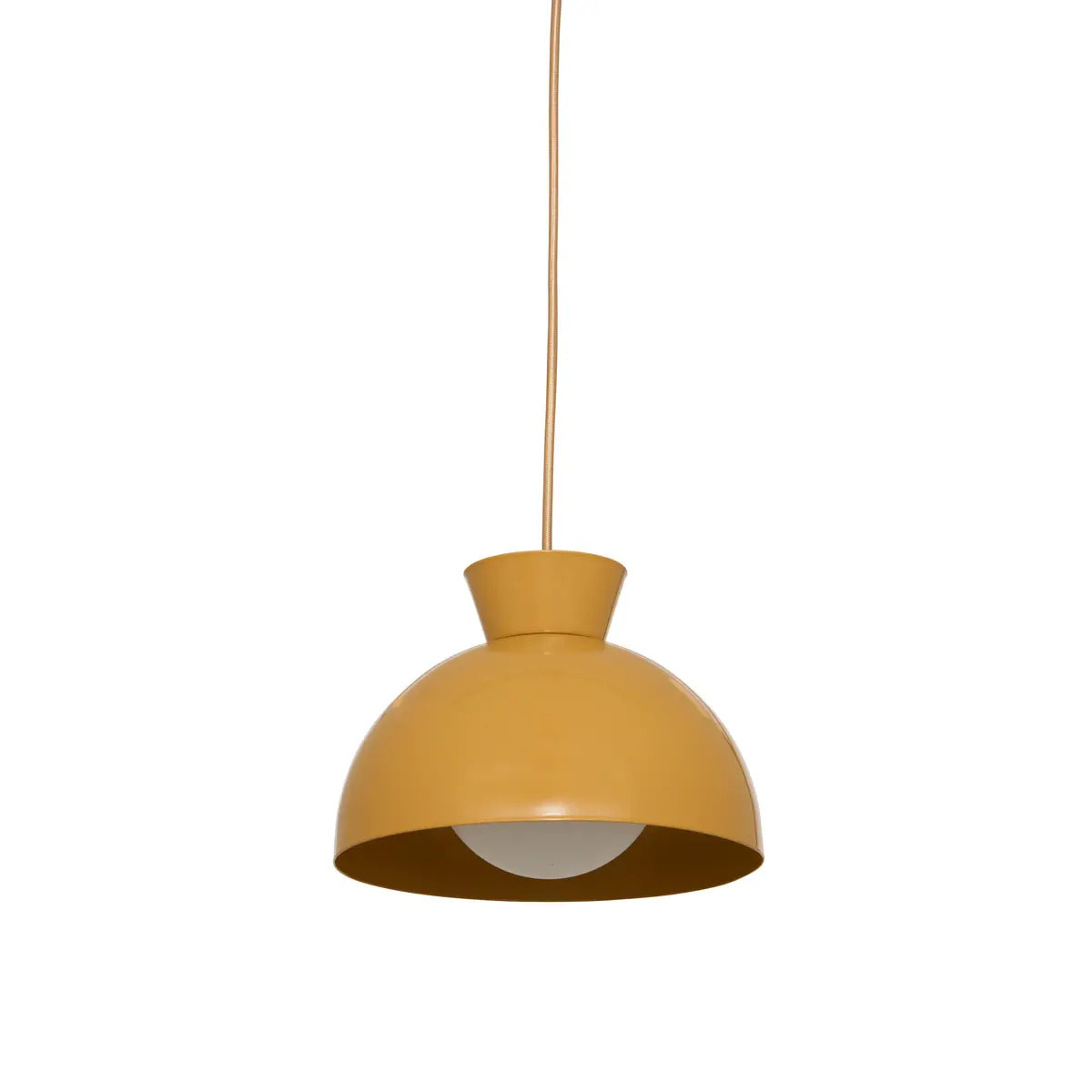 Suspension Lito ronde D.22cm jaune ocre